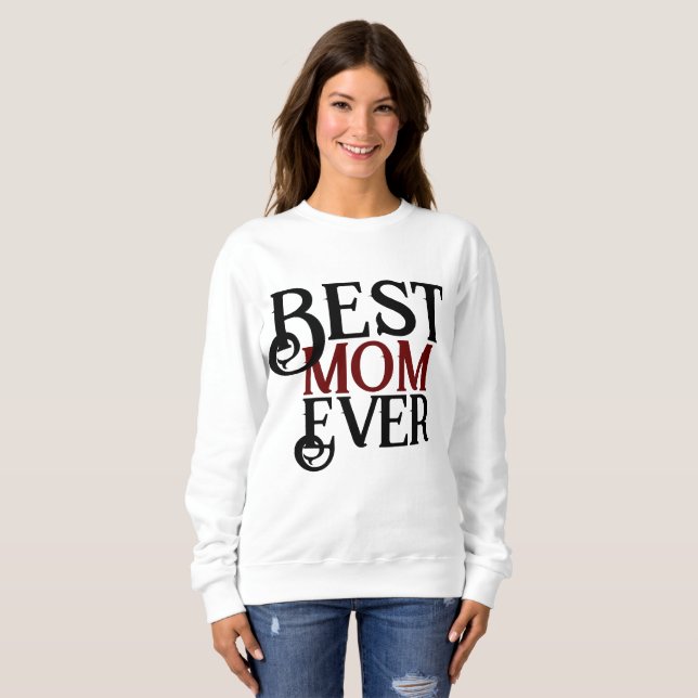 Sudadera mejor mamá de todos los tiempos, mamá mamá mamá ma (Anverso completo)