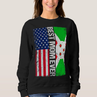 Sudadera Mejor Mamá del Día de la Madre Burundi Bandera Est