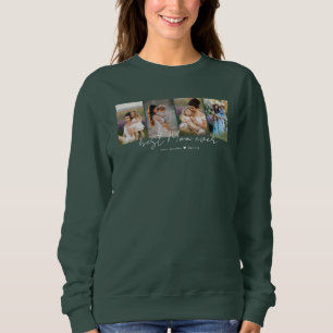 Sudadera Mejor Mamá Guión Moderno De 4 Fotos Regalo De Coll