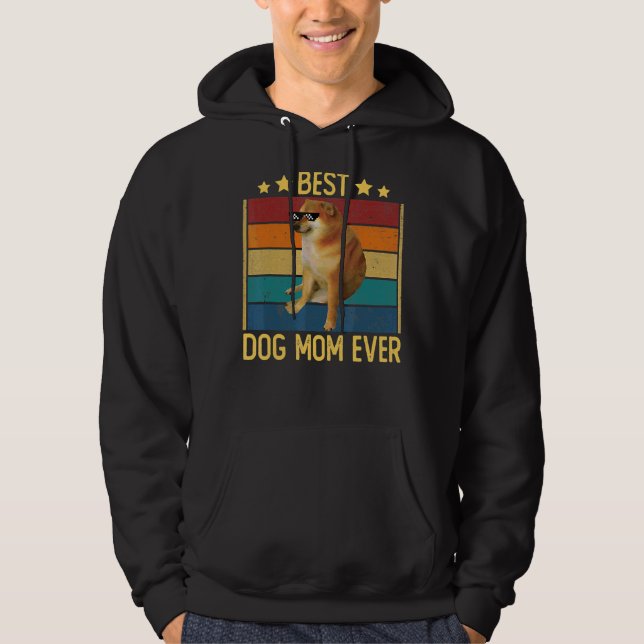 Sudadera Mejor Mamá Perro Cita A Mamá Perra Guay Cheems Mem (Anverso)