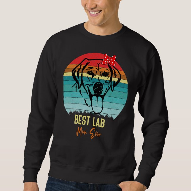 Sudadera Mejor Mamera De Laboratorio De Labrador Recuperado (Anverso)