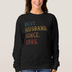 Sudadera Mejor Marido Retro Desde 1985 37º Boda Aniver
