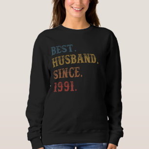 Sudadera Mejor Marido Retro Desde 1991 31ª Boda Aniver