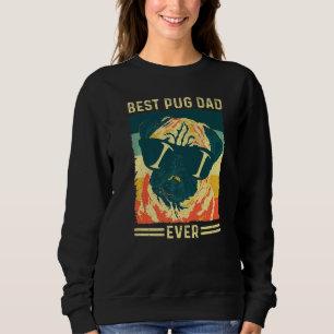 Sudadera Mejor moto de pug de pug papá del día del padre