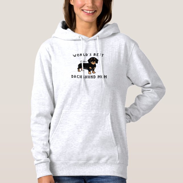 Sudadera Mejor nombre de perro personalizado de la mamá del (Anverso)