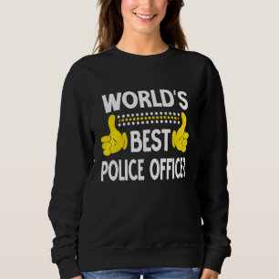 Sudadera Mejor Oficial de Policía del Mundo Cargo Oficial d