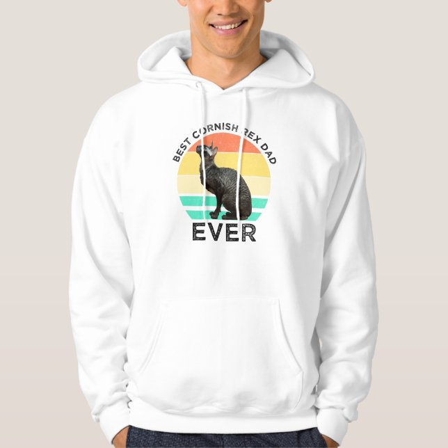 Sudadera Mejor padre Cornish Rex de todos (Anverso)