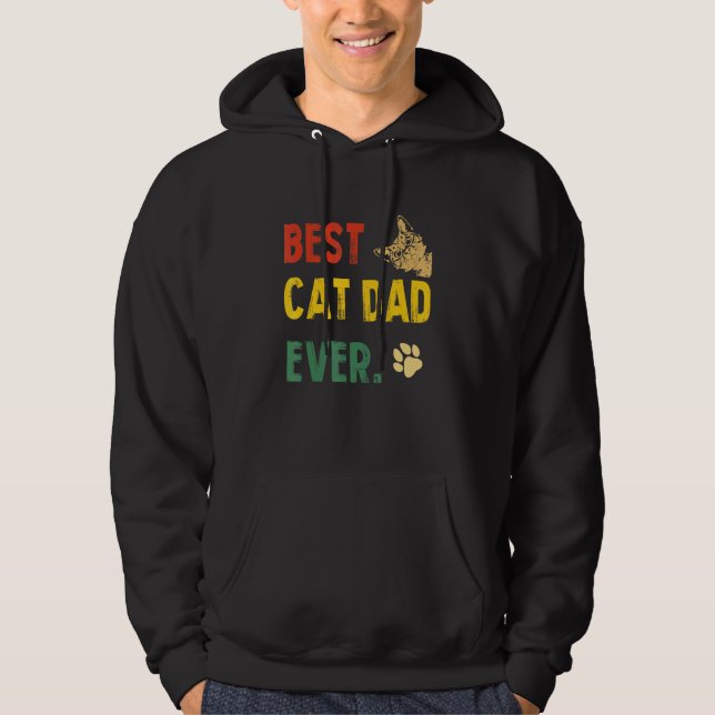 Sudadera Mejor padre de gato nunca _2 (Anverso)