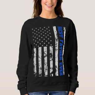Sudadera Mejor Padre del Mundo Bandera Vintage de EE. UU. P