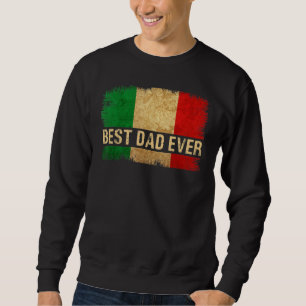 Sudadera Mejor padre italiano de la bandera italiana