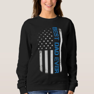 Sudadera Mejor Padre Que Nunca Bandera Estadounidense Vinta
