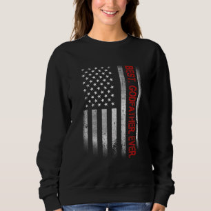 Sudadera Mejor Padrino Que Nunca Vintó Bandera Estadouniden