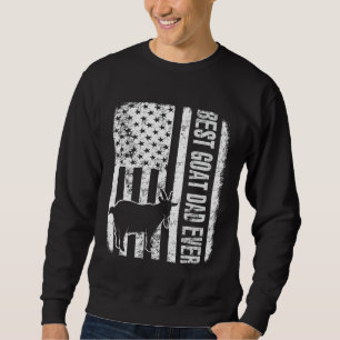 Sudadera Mejor Papa cabra de la bandera estadounidense