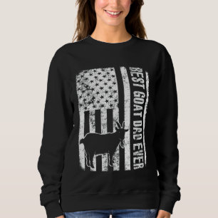 Sudadera Mejor Papa cabra de la bandera estadounidense