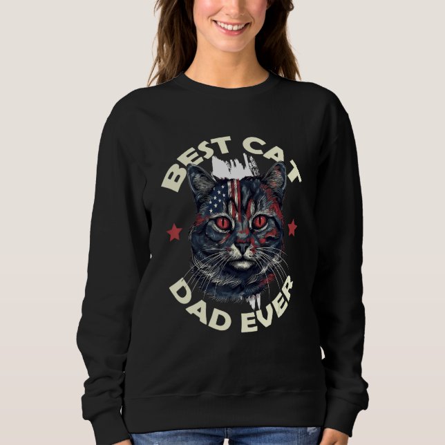 Sudadera Mejor Papá de Gatos de Todos los Tiempos (Anverso)