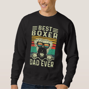Sudadera Mejor papá de perro que alguna vez Boxer la cosech