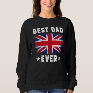 Sudadera Mejor Papá del Mundo Bandera de Gran Bretaña Mejor