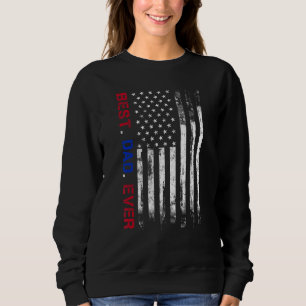 Sudadera Mejor papá del mundo bandera estadounidense de EE.
