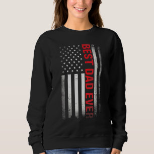Sudadera Mejor Papá Ee.Uu. Bandera Estadounidense Primera V