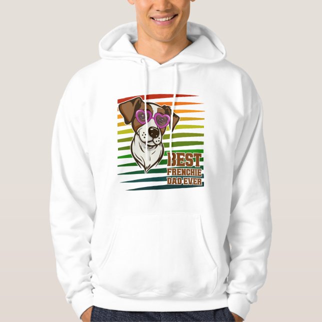 Sudadera Mejor papá Frenchie divertido regalo para amantes  (Anverso)