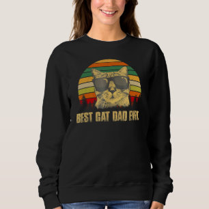 Sudadera Mejor Papá Gato Nunca Papá Gato Padre Día Vintage