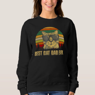 Sudadera Mejor Papá Gato Nunca Papá Gato Padre Día Vintage
