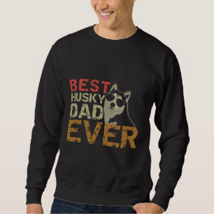 Sudadera Mejor papá Husky del mundo Siberian Husky dueño de