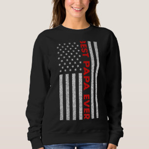 Sudadera Mejor Papa jamás usa la bandera estadounidense del