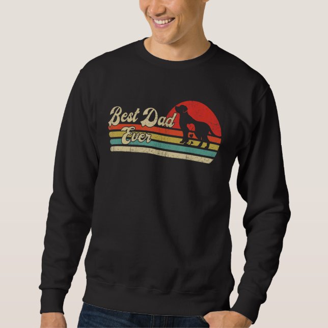 Sudadera Mejor Papa jamás viejo perro viejo retro (Anverso)