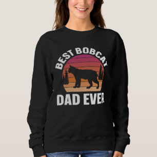 Sudadera Mejor papá lince rojo animal retro