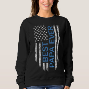 Sudadera Mejor Papa Para Los Hombres Padres De La Bandera E