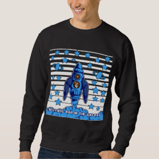 Sudadera Mejor Papá Perro de la Galaxia Cohete Espacial Reg