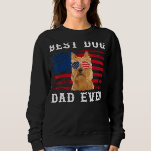 Sudadera Mejor Papá Perro Eeuu Bandera Feliz Día del Padre