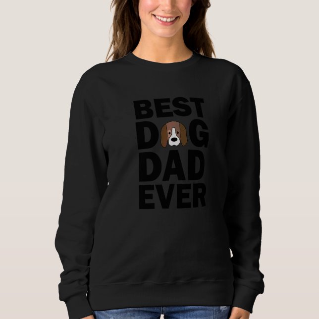 Sudadera Mejor Papá Perro Jamás Beagle Perro (Anverso)