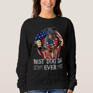 Sudadera Mejor Papá Perro Jamás Hermoso Bandera Americana P