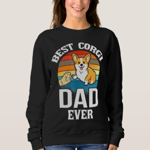 Sudadera Mejor Papá Perro Nunca Corgi Retro Vintage