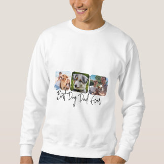 Sudadera Mejor Papá Perro - Personalizado de 3 Collages de 