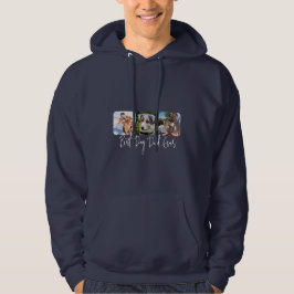 Sudadera Mejor Papá Perro - Personalizado de 3 Collages de 
