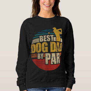 Sudadera Mejor Papa Perro Por Jugador De Golf Par Retro