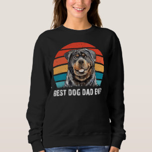 Sudadera Mejor Papá Perro Que Haya Cita Rottweiler Retro Vi