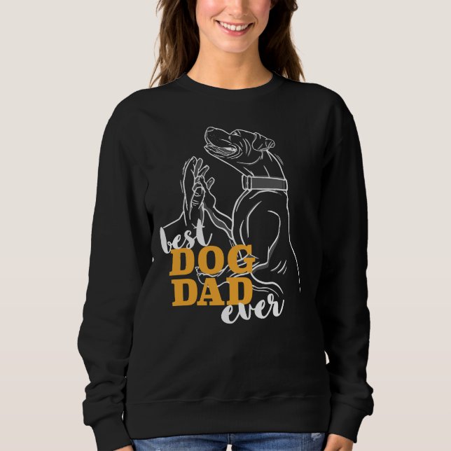 Sudadera Mejor Papá Perro Que Mejor Boxeador De Pitbull (Anverso)