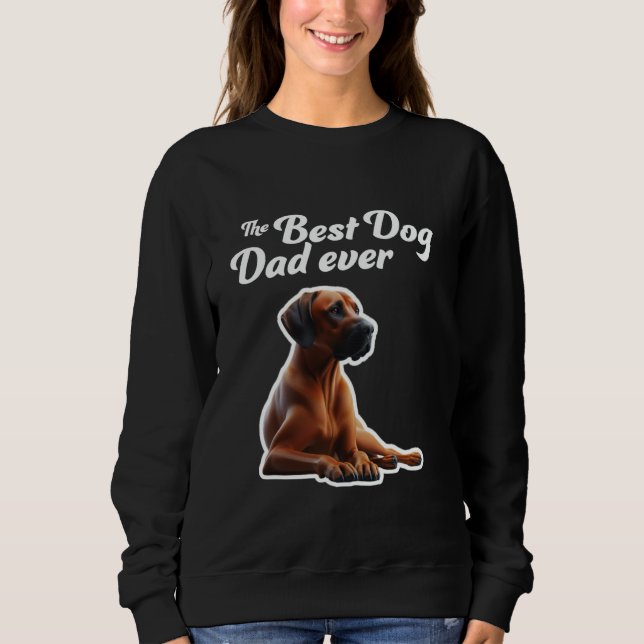 Sudadera Mejor Papá Perro - Ridgeback Rhodesiano (Anverso)