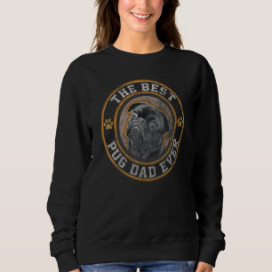 Sudadera Mejor Papá Pug del Día del Padre Mascota de Perro