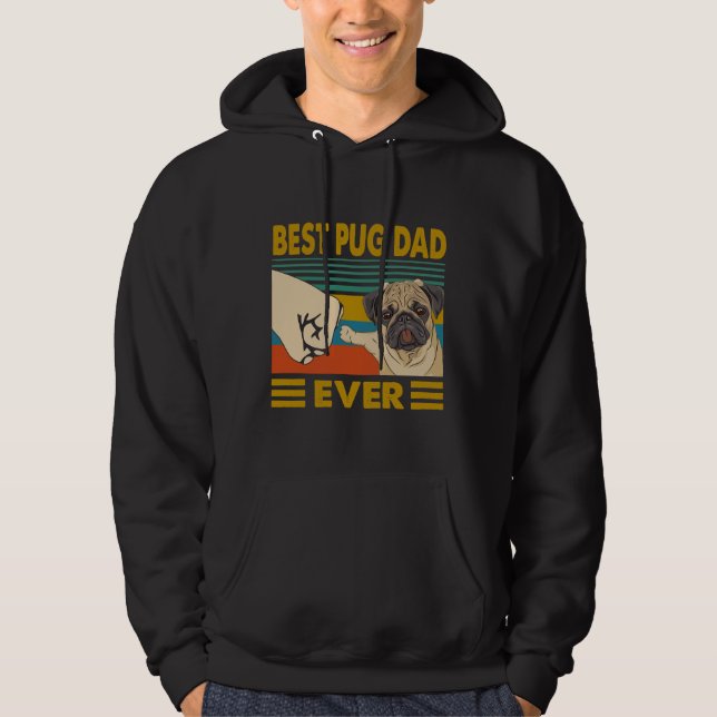Sudadera Mejor Papá Pug Siempre Funny Dueño De Perro Pug Cl (Anverso)
