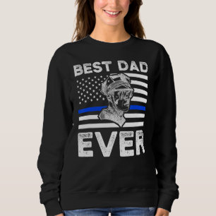 Sudadera Mejor Papá Que Nunca Cop Dad Bandera Americana