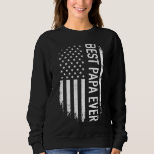 Sudadera Mejor papa que nunca la bandera de los estados uni