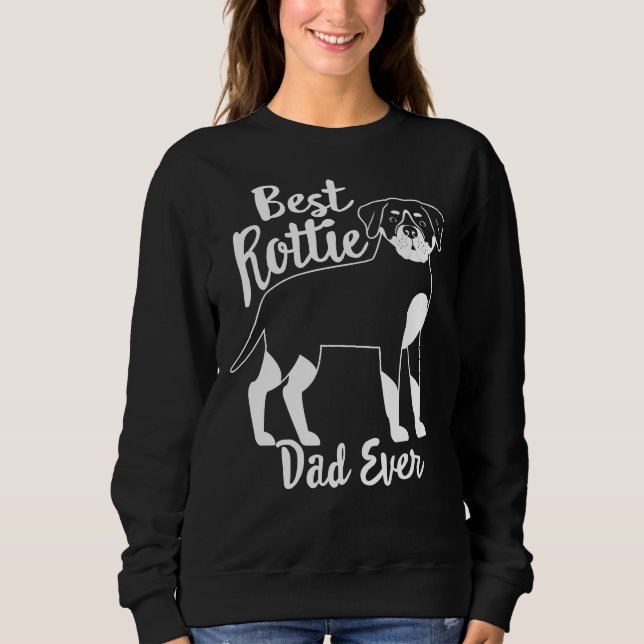 Sudadera Mejor Papa Rottie Ever Rottweiler Dog Dad Cute Pup (Anverso)