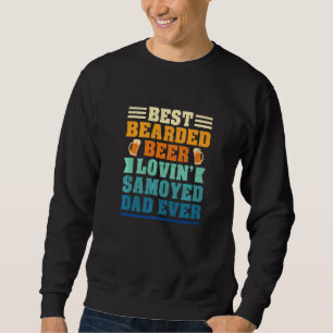Sudadera Mejor papá Samoyedo amante de la cerveza con barba