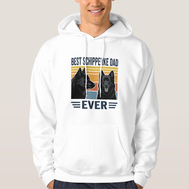 Sudadera Mejor Papá Schipperke de Todos los Tiempos Diseño  (Anverso)
