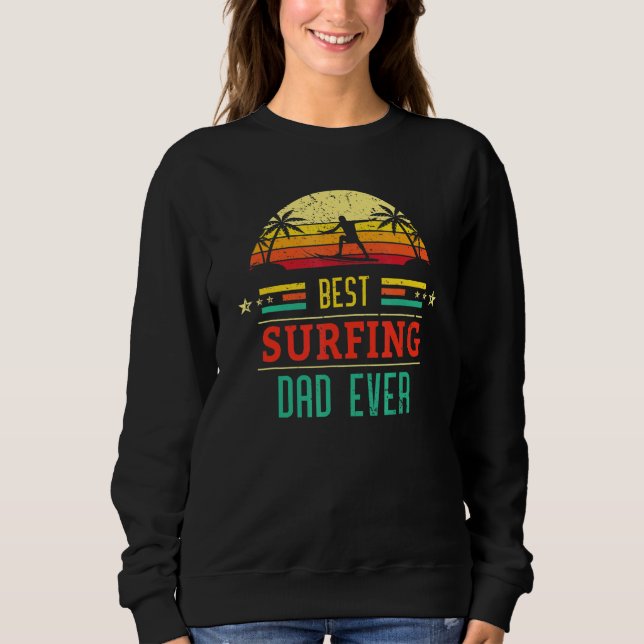 Sudadera Mejor Papá Surfista En Verano - Retro Surfer B (Anverso)
